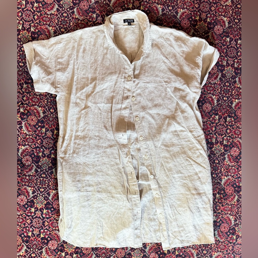 J. Crew Casual Cream Button Down Shirt
